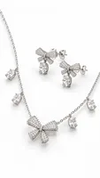 Celeste Bow Elegance Necklace & Earrings Set