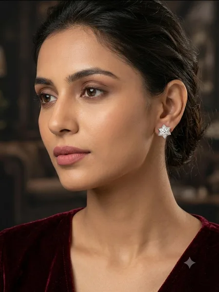 Celestial Star Diamond Stud Earrings