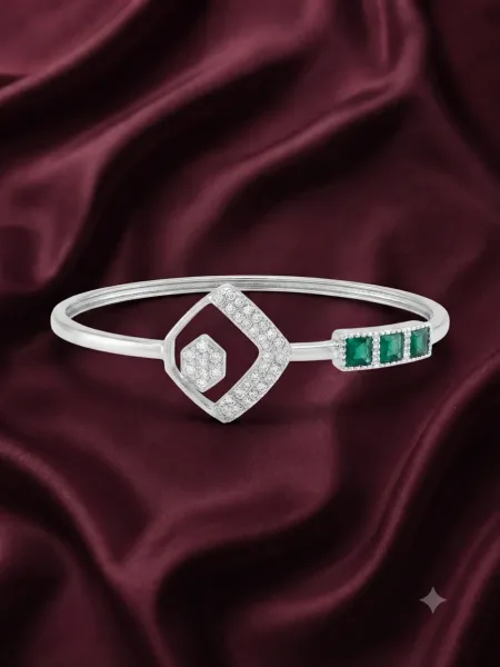 Celeste Emerald Geometry Cuff