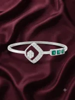 Celeste Emerald Geometry Cuff