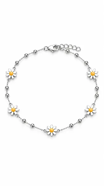 The Fresh Daisy Silver Anklet