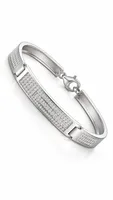 Pavé Luxe Geometric Sterling Silver Bracelet