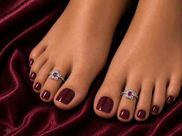 Stellara Ruby Bloom Toe Ring