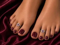 Stellara Ruby Bloom Toe Ring