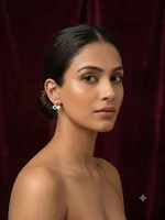 Sparkling Cherry Diamond Stud Earrings