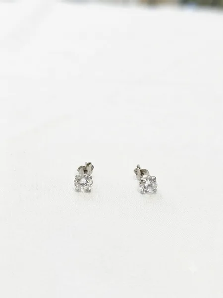 Classic Solitaire Diamond Stud Earrings