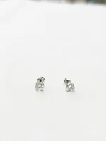 Classic Solitaire Diamond Stud Earrings