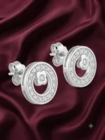Celestial Circle Stud Earrings