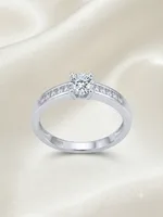Silver Solitaire Ring