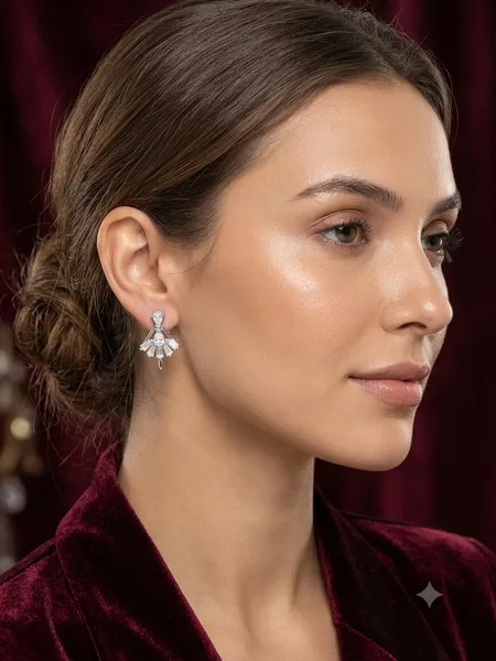 Celestial Ballerina Diamond Stud Earrings