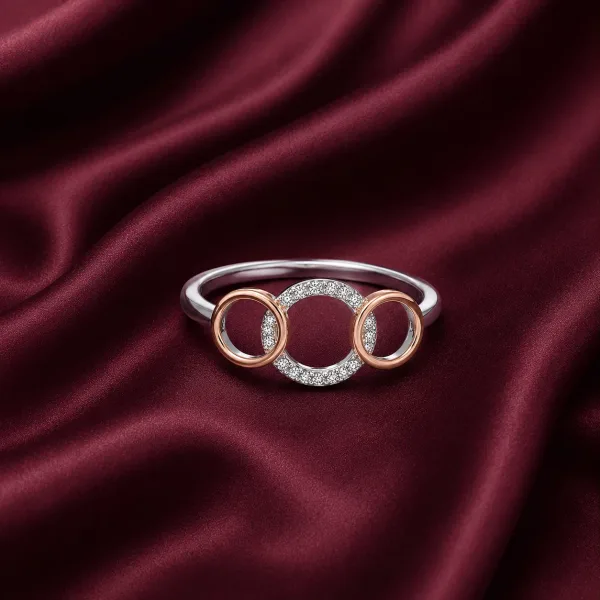 Triple Circle Rose Gold Ring