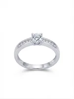 Silver Solitaire Ring