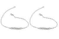 Classic Link Chain Silver Anklet