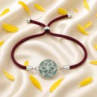 Mint Grace Crystal Rakhi