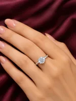 Elegant Round Stone Silver Ring