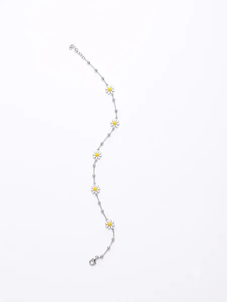 The Fresh Daisy Silver Anklet