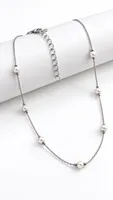Silver Pearl Beaded chain