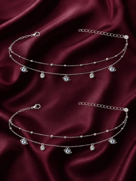 Evil Eye Cascade Anklet