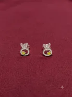 Silver Bunny Stud Earrings