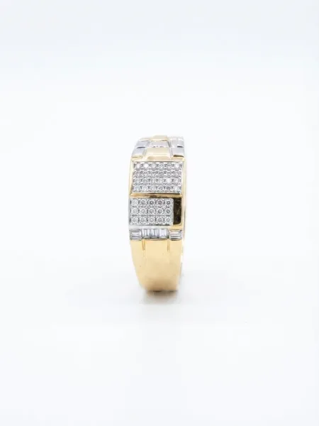 Silver & Gold Dual-Tone Band Ring
