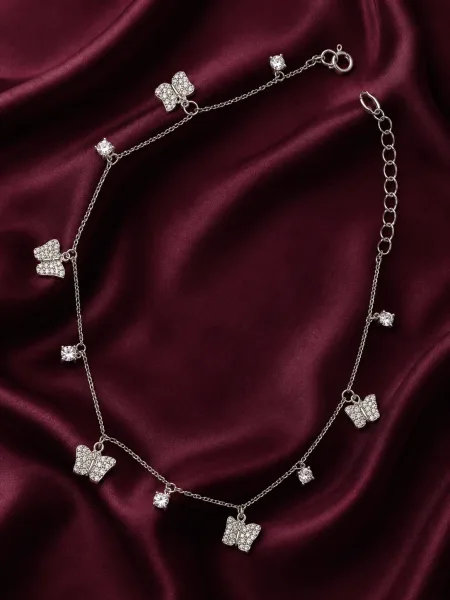 Crystal Butterfly Dangle Ankle