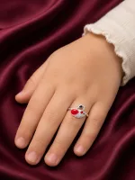 Red Swan Love Kids Ring