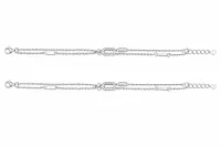 Elegant Double Layer Rectangle Charm Anklet