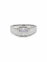 Classic Solitaire Signet Ring
