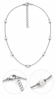 Silver Pearl Beaded chain