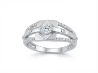Silver Diamond Accent Ring