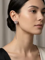 (Alternative: Regal Solitaire Crown Dangle Pull-Through Earrings