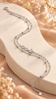 Silver Infinity Crown Anklet