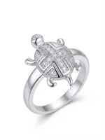 Silver Geometric Turtle Ring
