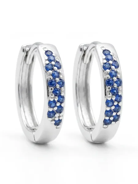 Azure Halo Huggie Earrings