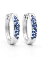 Azure Halo Huggie Earrings