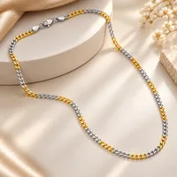Silver Two Tone Link Chain