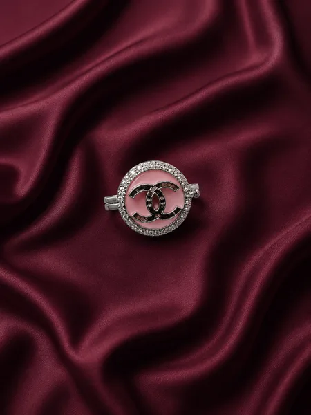 Silver Classic Monogram Button