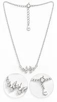 Silver Butterfly Crystal pendant chain