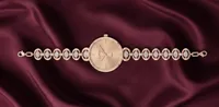 CUSTOM Rose Gold-Toned Geometric Link Bracelet Watch