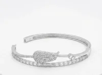Celeste Leaf Grace Cuff Bracelet