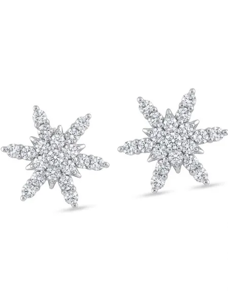 Sparkling Floral Stud Earrings