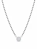 Classic Floral Halo 925 Sterling Silver Mangalsutra