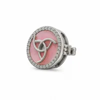 Silver Interlocking Designer Button