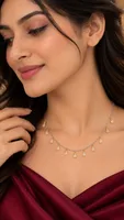 Silver Baguette Charm Pendant Chain