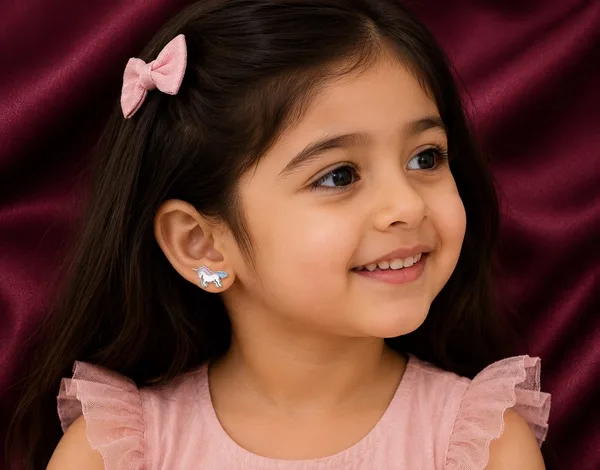 Rainbow Unicorn Baby Stud Earrings