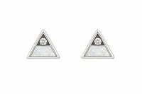 Triangular Side-Angle Stud Earrings