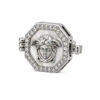 Silver Medusa Designer Button