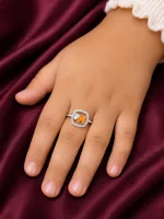 Cute Orange Puppy Kids Ring