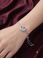 Celeste Swan Heart Bracelet