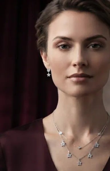 Celestial Star Cascade Necklace Set
